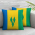 Saint Vincent Flag Throw Pillow - CaribeHeart Saint Vincent